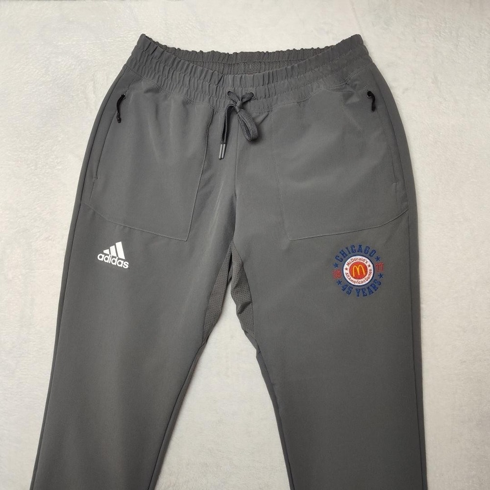 Adidas Sweatsuit Women Medium Gray Track Suit Jacket Pant McDonalds All American - Picture 11 of 16